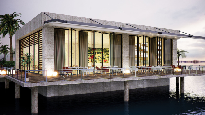 Spline City Retractable Pergola
