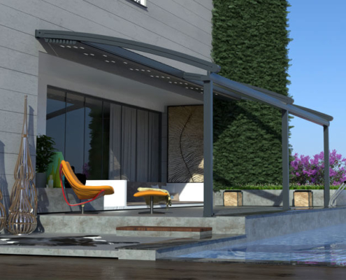 Spline City Retractable Pergola